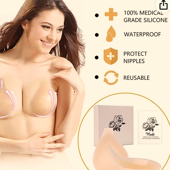 NEW SILICONE ADHESIVE BRA PASTIES XL - Picture 3 of 11